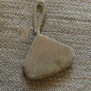 NWT lulu Townsend staci evening clutch champagne